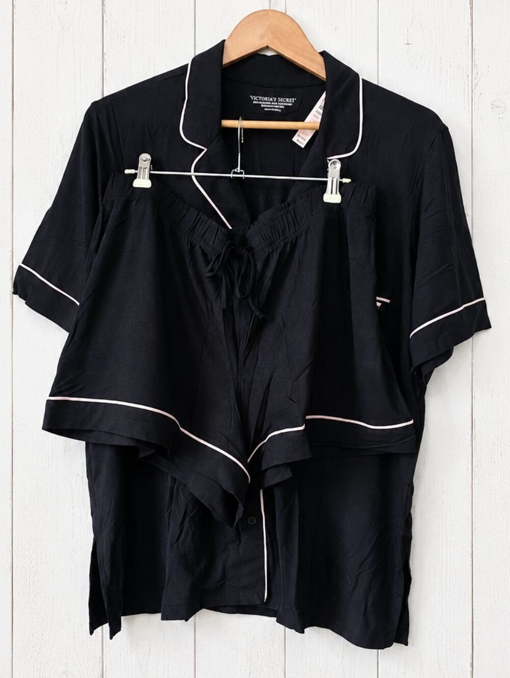 NWT Victoria's Secret SoSoft Modal Short Pajama Set Black Size L